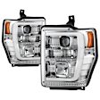 5087744 Driver and Passenger Side Halogen/LED Combo Headlight, With bulb(s), Clear Lens, Black Interior, Platinum Series
