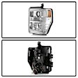 5087744 Driver and Passenger Side Halogen/LED Combo Headlight, With bulb(s), Clear Lens, Black Interior, Platinum Series