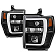5087751 Driver and Passenger Side Halogen/LED Combo Headlight, With bulb(s), Clear Lens, Chrome Interior, Platinum Series