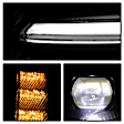 5087959 Driver and Passenger Side Halogen/LED Combo Headlight, With bulb(s), Clear Lens, Black Interior, Apex Series