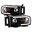 5088079 Driver and Passenger Side Halogen/LED Headlight, With bulb(s), Clear Lens, Black Interior, Platinum Series