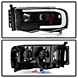 5088079 Driver and Passenger Side Halogen/LED Headlight, With bulb(s), Clear Lens, Black Interior, Platinum Series
