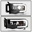 5088079 Driver and Passenger Side Halogen/LED Headlight, With bulb(s), Clear Lens, Black Interior, Platinum Series
