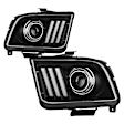 5088192 Driver and Passenger Side Halogen/LED Combo Headlight, With bulb(s), Clear Lens, Black Interior, Apex Series