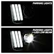 5088192 Driver and Passenger Side Halogen/LED Combo Headlight, With bulb(s), Clear Lens, Black Interior, Apex Series