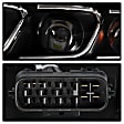 5088246 Driver and Passenger Side Halogen/LED Combo Headlight, With bulb(s), Clear Lens, Black Interior, Apex Series