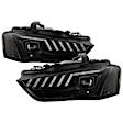 2014 Audi A4 - Driver and Passenger Side Halogen/LED Headlight, Without bulb(s), Xenon/HID Model Only; Not Compatible With Factory Halogen Model, Clear Lens, Black Interior, Apex Series