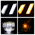2014 Audi A4 - Driver and Passenger Side Halogen/LED Headlight, Without bulb(s), Xenon/HID Model Only; Not Compatible With Factory Halogen Model, Clear Lens, Black Interior, Apex Series