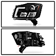 5088406 Driver and Passenger Side Halogen/LED Combo Headlight, With bulb(s), Clear Lens, Black Interior, Platinum Series