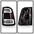 5088505 Driver and Passenger Side LED Tail Light, With bulb(s), Clear Lens, Black Interior