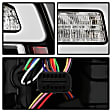 5088505 Driver and Passenger Side LED Tail Light, With bulb(s), Clear Lens, Black Interior