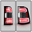 5088505 Driver and Passenger Side LED Tail Light, With bulb(s), Clear Lens, Black Interior