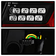 5088512 Driver and Passenger Side LED Tail Light, With bulb(s), Clear Lens, Black Interior