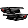 5089113 Driver and Passenger Side LED Tail Light, Without bulb(s), Clear Lens, Black Interior
