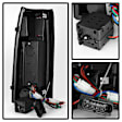 9022449 Driver and Passenger Side LED Tail Light, With bulb(s), Clear Lens, Black Interior, xTune By Spyder LED