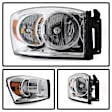 9022913 Driver and Passenger Side Halogen Headlight, Without bulb(s), Clear Lens, Chrome Interior, Xtune Series