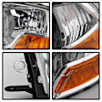 9022937 Driver and Passenger Side Halogen Headlight, Without bulb(s), Clear Lens, Chrome Interior, Xtune Series