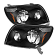 9023583 Driver and Passenger Side Halogen Headlight, Without bulb(s), Clear Lens, Black Interior, Xtune Series