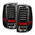 9025587 Driver and Passenger Side LED Tail Light, With bulb(s), Clear Lens, Black Interior, xTune By Spyder LED