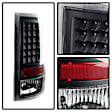 9025587 Driver and Passenger Side LED Tail Light, With bulb(s), Clear Lens, Black Interior, xTune By Spyder LED
