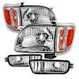 9027468 Driver and Passenger Side Halogen Headlight, Without bulb(s), Clear Lens, Chrome Interior, Xtune Series