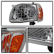 9027468 Driver and Passenger Side Halogen Headlight, Without bulb(s), Clear Lens, Chrome Interior, Xtune Series