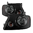 9030338 Driver and Passenger Side Halogen Headlight, Without bulb(s), Smoked Lens, Black Interior, Xtune Series