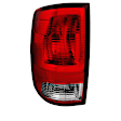 9033162 Driver Side Halogen Tail Light, Without bulb(s), Clear & Red Lens