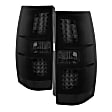 9033926 Driver and Passenger Side LED Tail Light, With bulb(s), Smoked Lens, Black Interior, Xtune Series