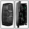 9033933 Driver and Passenger Side LED Tail Light, With bulb(s), Smoked Lens, Black Interior, Xtune Series