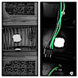 9033933 Driver and Passenger Side LED Tail Light, With bulb(s), Smoked Lens, Black Interior, Xtune Series