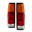 9034213 Driver and Passenger Side Halogen Tail Light, Without bulb(s), Amber, Clear & Red Lens