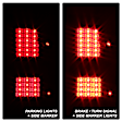 9036545 Driver and Passenger Side LED Tail Light, With bulb(s), Clear Lens, Black Interior, Xtune Series