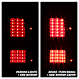 9036552 Driver and Passenger Side LED Tail Light, With bulb(s), Smoked Lens, Black Interior, Xtune Series