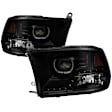 9036736 Driver and Passenger Side Halogen Headlight, With bulb(s), Smoked Lens, Black Interior, Xtune Series