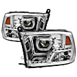9036743 Driver and Passenger Side Halogen Headlight, With bulb(s), Clear Lens, Chrome Interior, Xtune Series