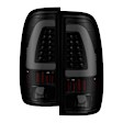 9038501 Driver and Passenger Side LED Tail Light, With bulb(s), Smoked Lens, Black Interior, Fleetside, Xtune Series