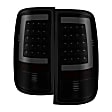 9038518 Driver and Passenger Side LED Tail Light, With bulb(s), Smoked Lens, Black Interior, Xtune Series