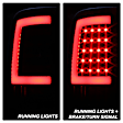 9038518 Driver and Passenger Side LED Tail Light, With bulb(s), Smoked Lens, Black Interior, Xtune Series
