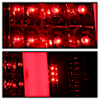 9038792 Driver and Passenger Side LED Tail Light, With bulb(s), Clear & Red Lens, xTune Version 3 Series