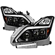 2012 Infiniti G37 - Driver and Passenger Side Halogen Headlight, With bulb(s), ; With Sequential Turn Signal; HID Models Only; Not For Use With  And Models With AFS, Clear Lens, Black Interior, Coupe, Xtune Series