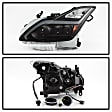 2012 Infiniti G37 - Driver and Passenger Side Halogen Headlight, With bulb(s), ; With Sequential Turn Signal; HID Models Only; Not For Use With  And Models With AFS, Clear Lens, Black Interior, Coupe, Xtune Series