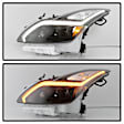 2012 Infiniti G37 - Driver and Passenger Side Halogen Headlight, With bulb(s), ; With Sequential Turn Signal; HID Models Only; Not For Use With  And Models With AFS, Clear Lens, Black Interior, Coupe, Xtune Series