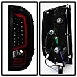9040450 Driver and Passenger Side LED Tail Light, With bulb(s), Smoked Lens, Black Interior, Xtune Series