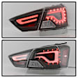 9042140 Driver and Passenger Side LED Tail Light, With bulb(s), Clear Lens, Black Interior