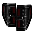 9042195 Driver and Passenger Side LED Tail Light, With bulb(s), Smoked Lens, Black Interior