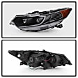 9042218 Driver and Passenger Side Halogen Headlight, With bulb(s), Clear Lens, Black Interior, Xtune Series