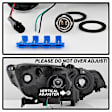9042218 Driver and Passenger Side Halogen Headlight, With bulb(s), Clear Lens, Black Interior, Xtune Series
