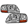 9042645 Driver and Passenger Side Halogen Headlight, With bulb(s), Chrome
