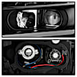 2015 Chevrolet Impala - Driver and Passenger Side Halogen/LED Headlight, With bulb(s), Halogen Models Only; Will Not Fit Xenon/HID Model, Clear Lens, Black Interior, Xtune Series